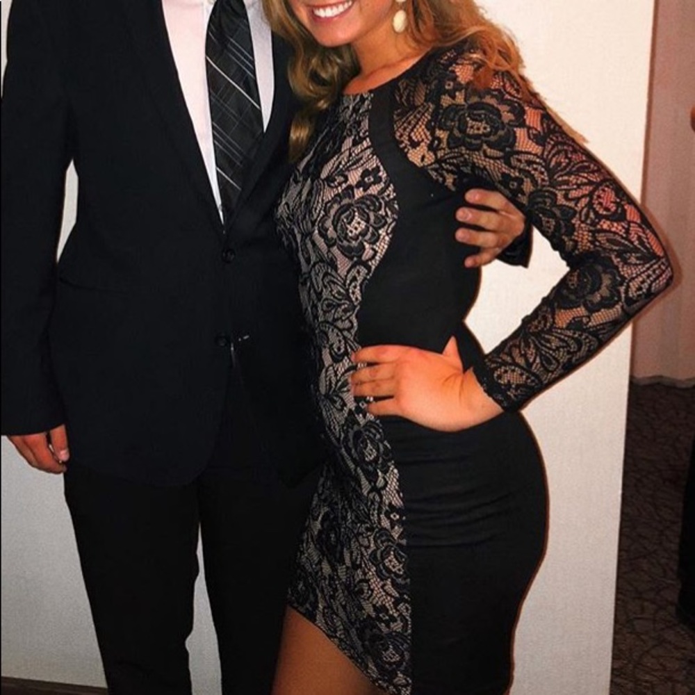 black & lace cocktail dress🖤